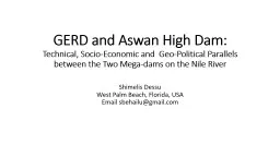 GERD and Aswan High Dam: