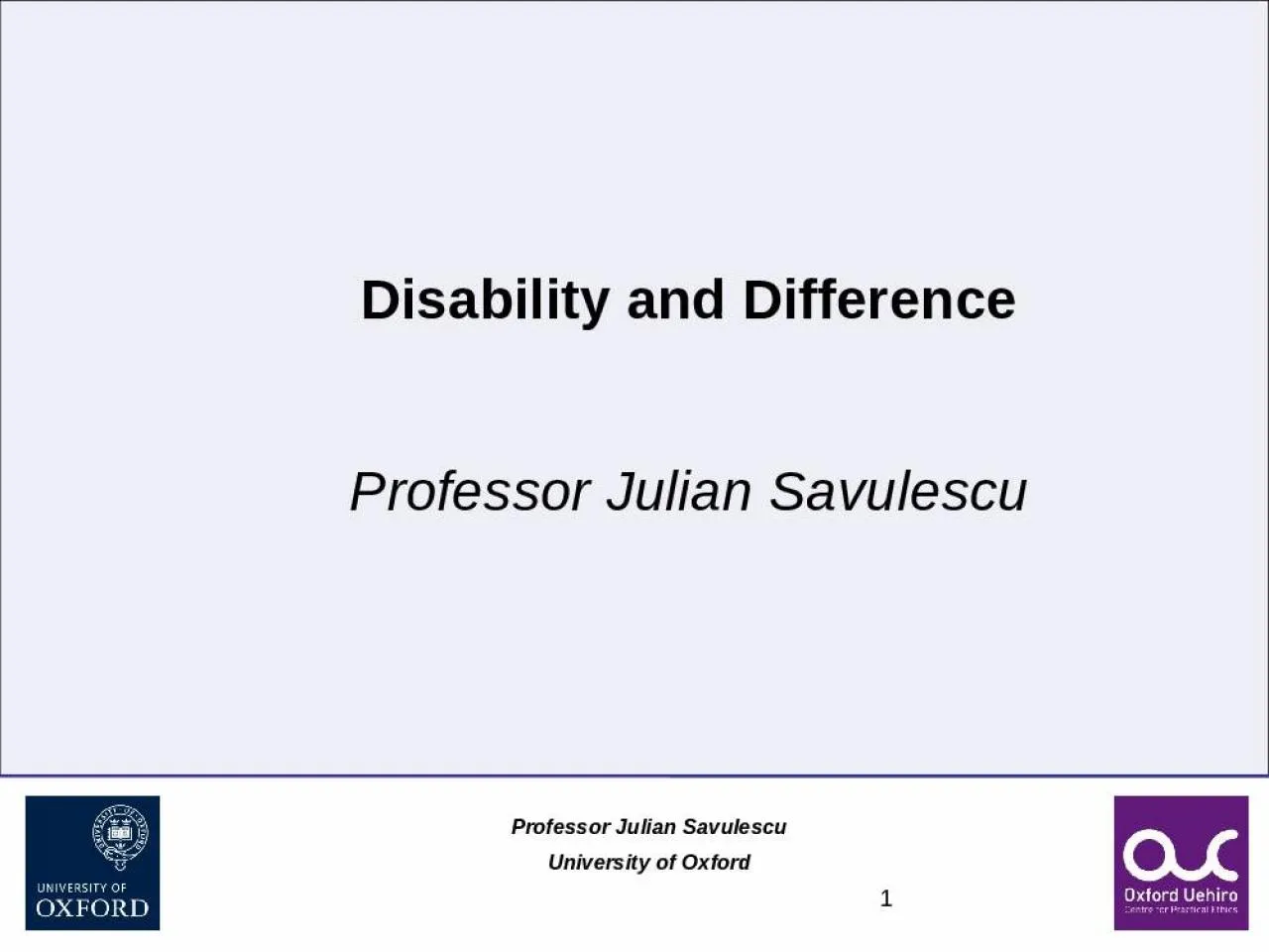 PPT-1 Disability and Difference