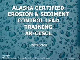 ALASKA CERTIFIED EROSION & SEDIMENT