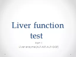 Liver function test  Part 1