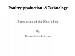 Poultry production &Technology
