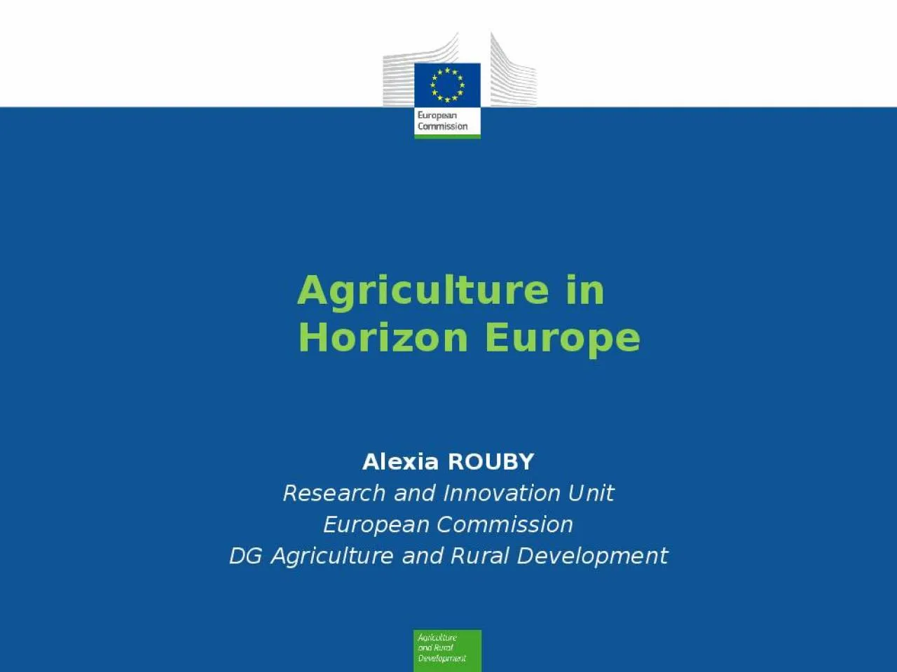 PPT-Agriculture in Horizon Europe