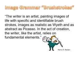 Image Grammar  “Brushstrokes”