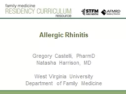 Allergic Rhinitis Gregory