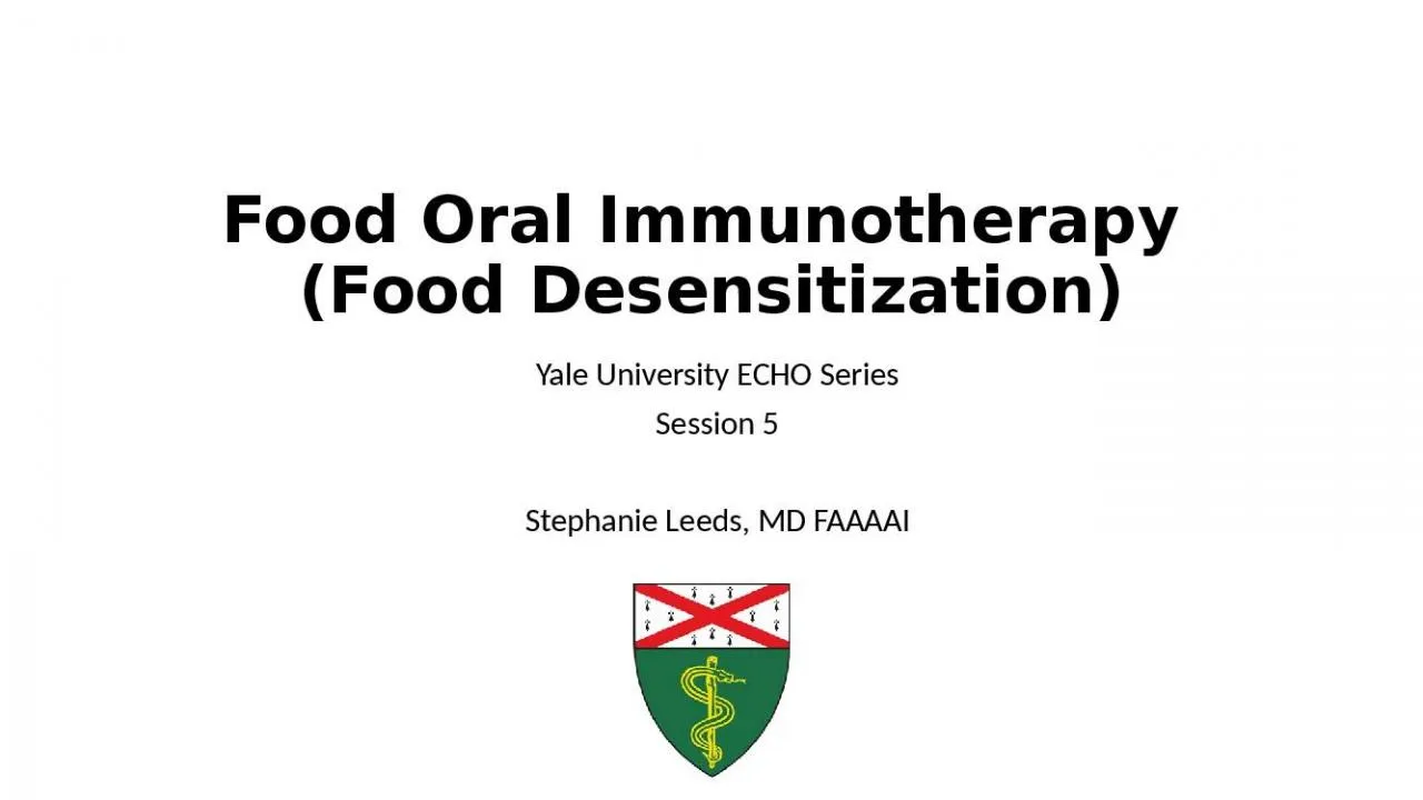 PPT-Food Oral Immunotherapy