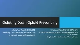 Quieting Down Opioid Prescribing