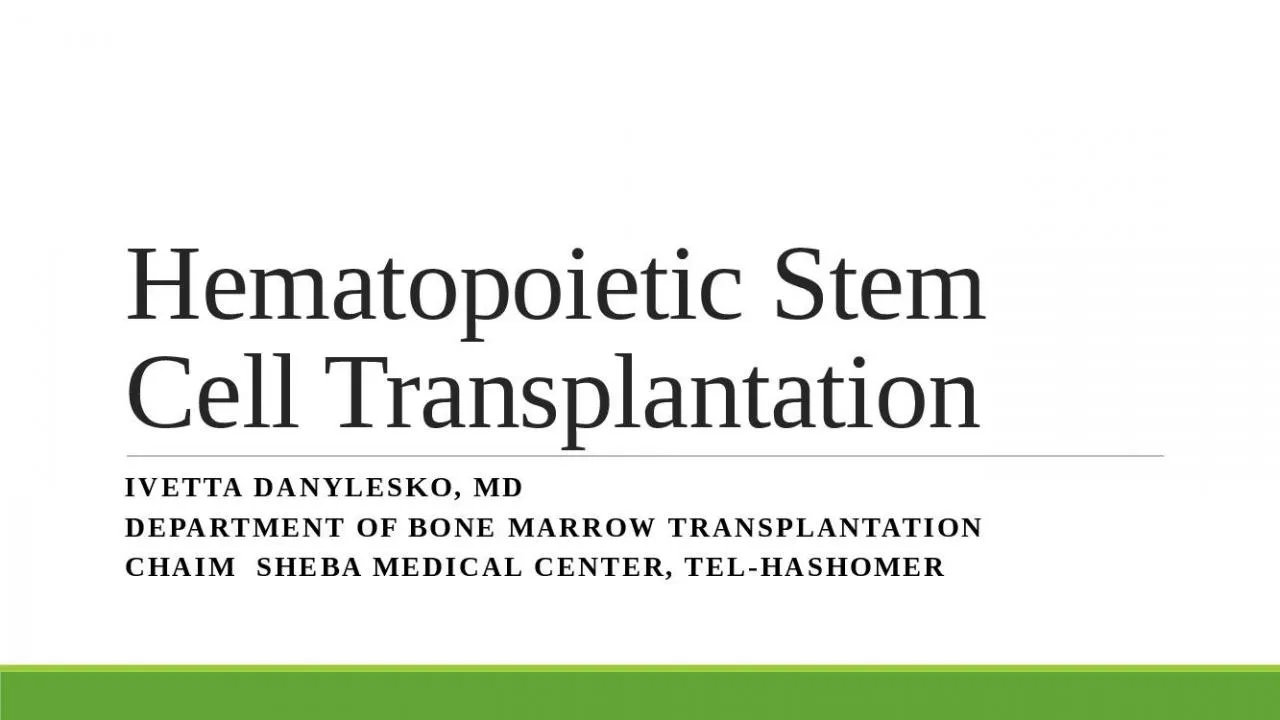 PPT-Hematopoietic Stem Cell Transplantation