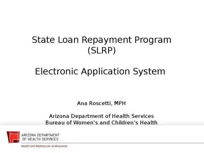 State Loan Repayment  Program