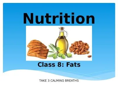 TAKE 3 CALMING BREATHS Nutrition