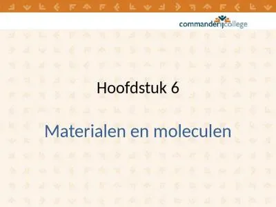 Hoofdstuk  6 Materialen