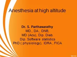 Anesthesia at  high   altitude