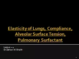 Elasticity of Lungs, Compliance, Alveolar Surface Tension, Pulmonary Surfactant