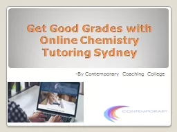 Get Good Grades with Online Chemistry Tutoring Sydney