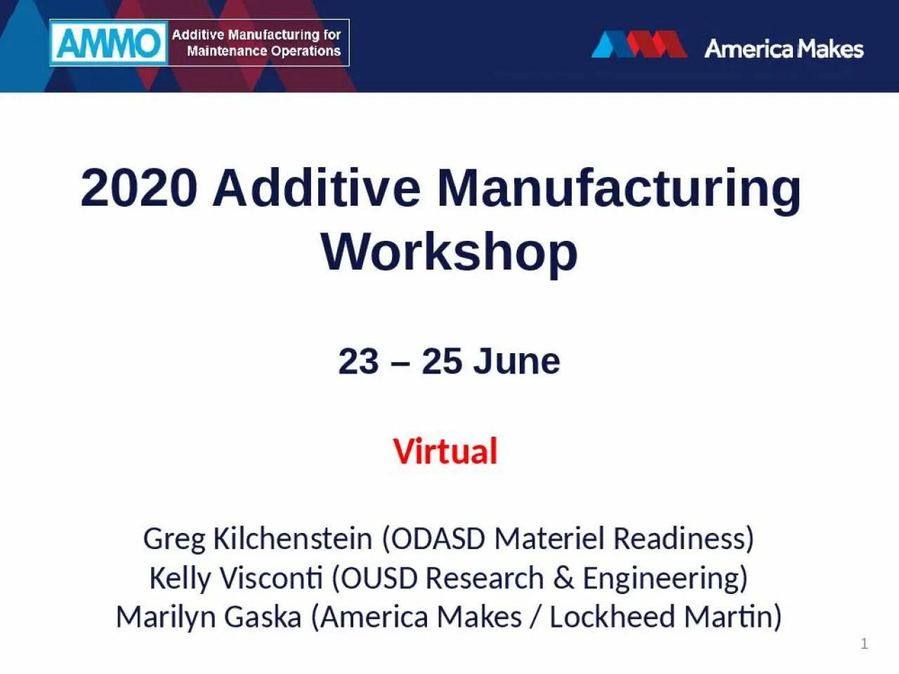 PPT-2020 Additive Manufacturing