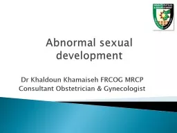 Abnormal sexual development