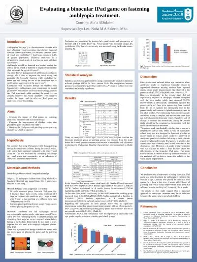 Evaluating a binocular IPad game on fastening amblyopia treatment