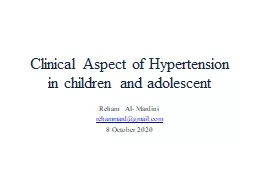 Clinical Aspect of Hypertension in children and adolescent