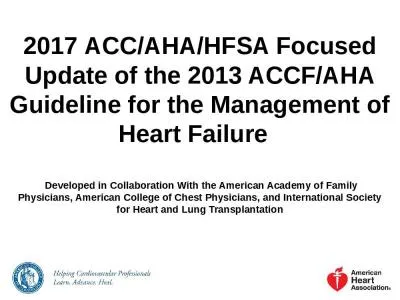 2017  ACC/AHA/HFSA Focused Update of the 2013 ACCF/AHA Guideline for the Management of