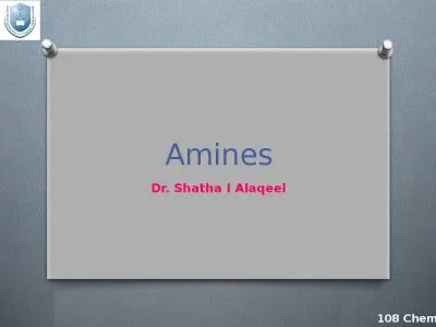 Amines Dr.  Shatha  I  Alaqeel