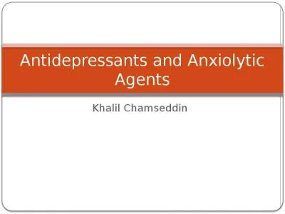 Khalil Chamseddin Antidepressants and