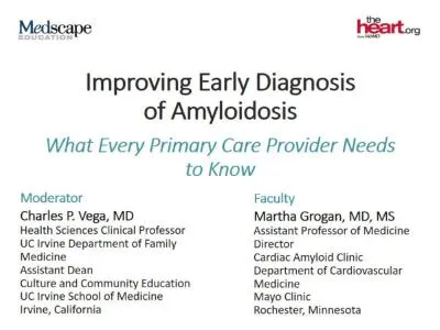 Improving Early Diagnosis