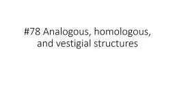 #78 Analogous, homologous, and vestigial structures