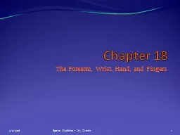 Chapter 18 The Forearm, Wrist, Hand, and Fingers