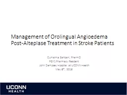 Management of Orolingual Angioedema