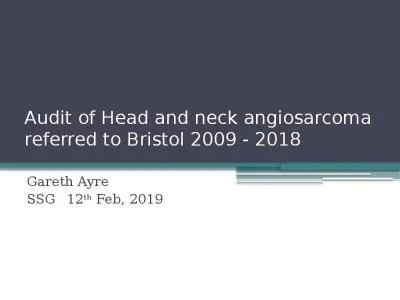 Audit of Head and neck  angiosarcoma