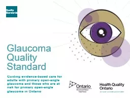 Glaucoma Quality Standard