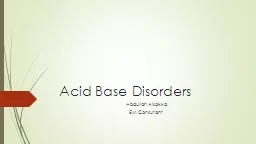 Acid  B ase  D isorders