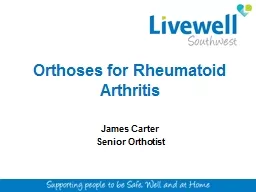 Orthoses  for Rheumatoid Arthritis