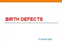 Birth Defects Dr  Rania