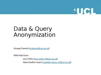 Data & Query  Anonymization