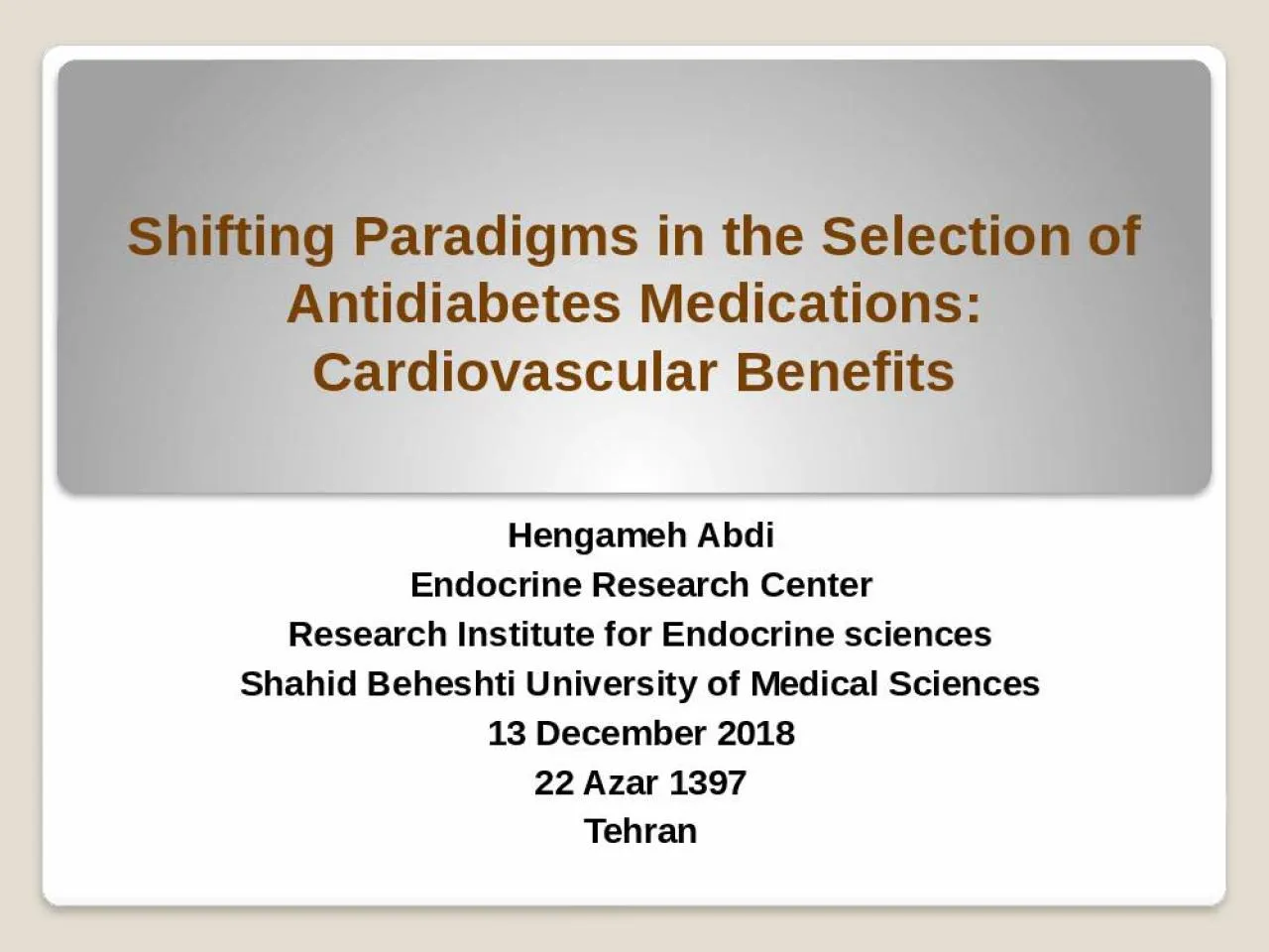 PPT-Shifting Paradigms in the Selection of