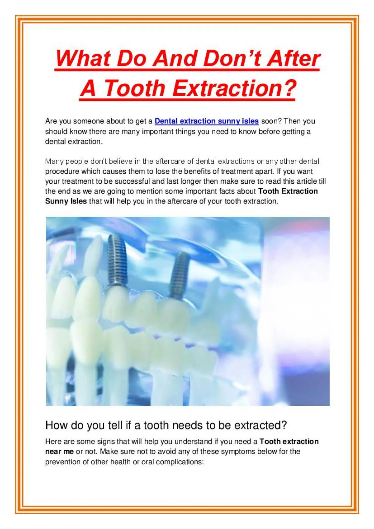 PDF-What Do And Don’t After A Tooth Extraction?