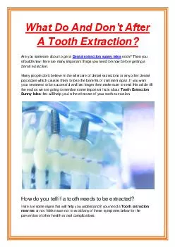 What Do And Don’t After A Tooth Extraction?