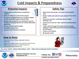 Cold Impacts & Preparedness