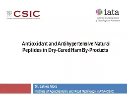 Antioxidant and Antihypertensive Natural Peptides in Dry-Cured Ham By-Products
