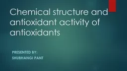 Chemical structure and antioxidant activity of antioxidants