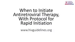 When to Initiate Antiretroviral Therapy,