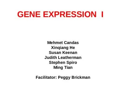 GENE EXPRESSION  I Mehmet