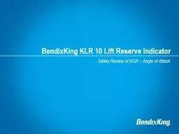 BendixKing KLR 10 Lift Reserve Indicator