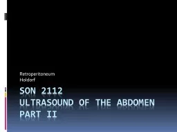SON 2112 Ultrasound of the Abdomen Part II