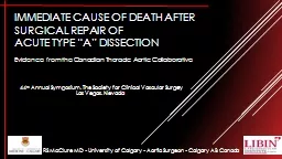 PPT-Immediate cause of death after Surgical Repair of