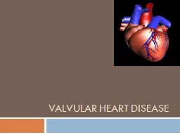 Valvular  heart disease Key points