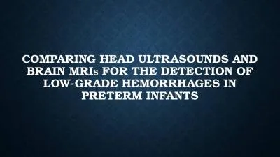 Comparing Head Ultrasounds and Brain MRI