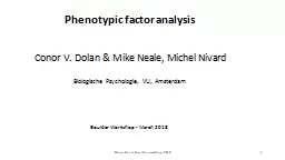 1 Phenotypic  factor analysis