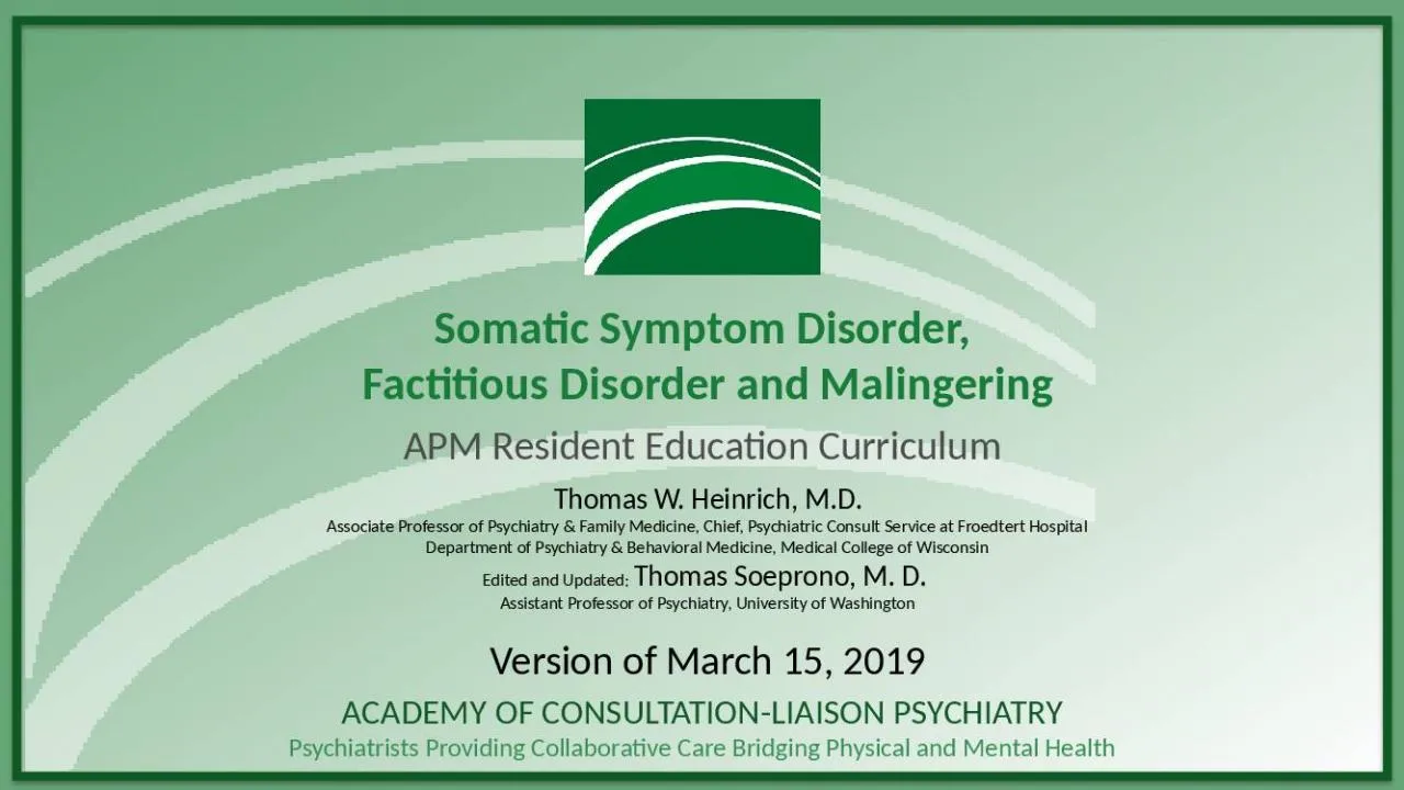 PPT-Somatic Symptom Disorder,