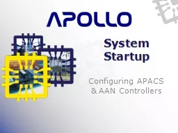 System Startup Configuring APACS & AAN Controllers